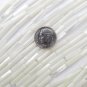 Nice WHITE Shell BEADS Natural TROCHUS 13x4mm tube bead supply Strand Drilled Cylinder