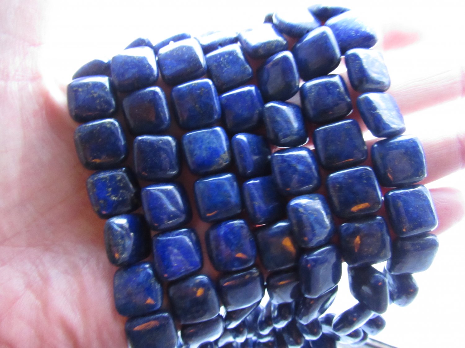 12mm square LAPIS Lazuli BEADS A Grade Natural Blue strands bead supply making diy jewelry