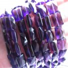 Amethyst BEADS 16x12mm DARK Purple gemstone strand jewelry bead supply