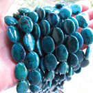 Chrysocolla BEADS 20x15mm Oval BLUE GREEN Gemstone length drilled bead supply jewelry stringing diy