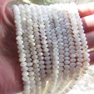 White TROCHUS Shell 6mm BEADS 6x4mm Rondelle natural Shell strand jewelry supply
