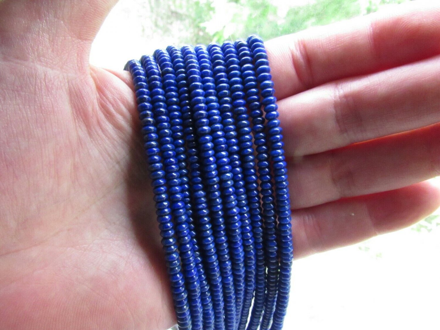 Natural Lapis BEADS 4x2mm AB+ Grade natural Blue Gemstone jewelry making supply
