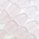 Pink Seaglass BEADS 22 - 24mm 5 Strand HANK frosted glass beads making jewelry