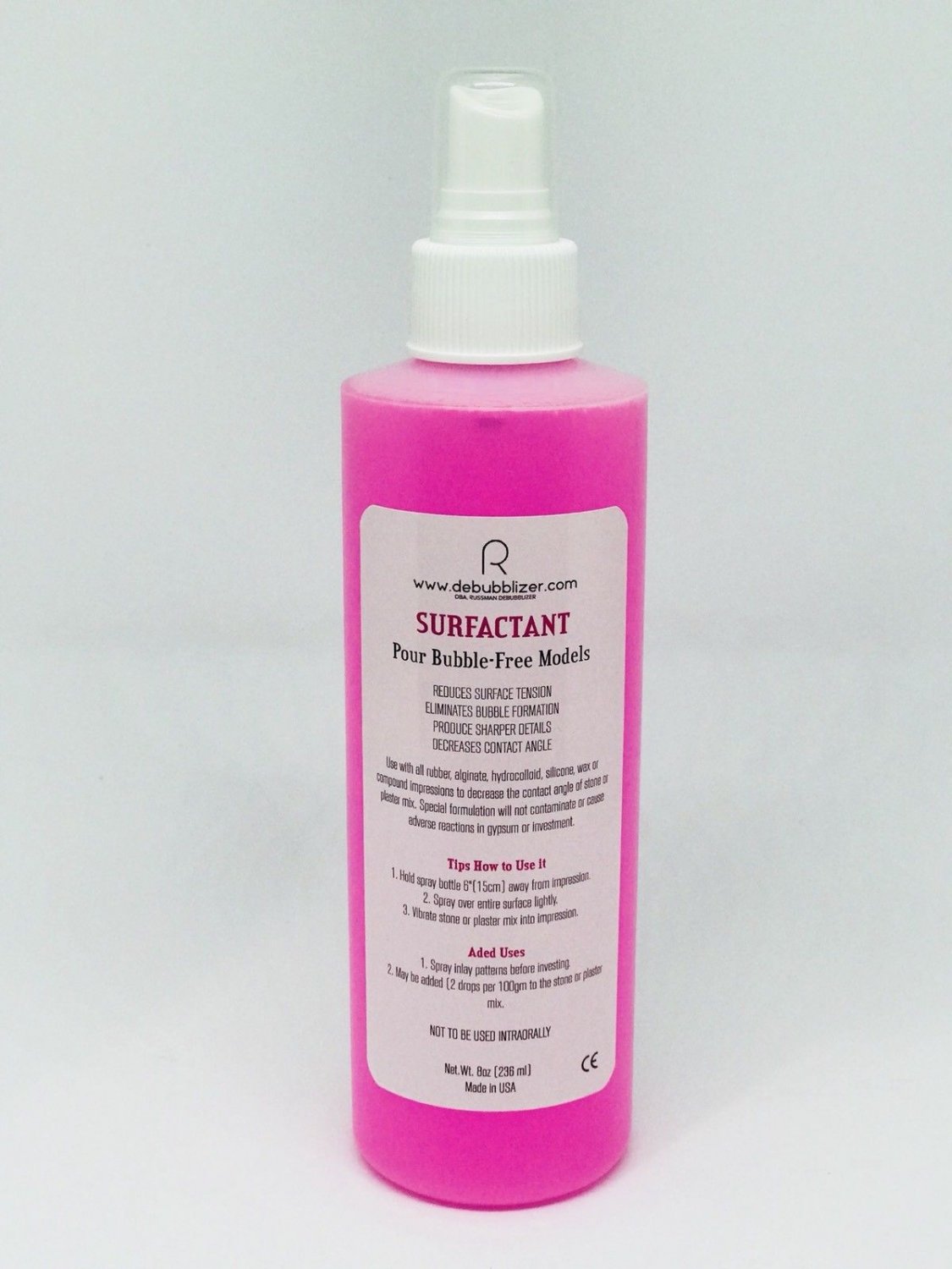 DeBubblizer-Surfactant, 8oz(236ml) spray Bottle Made in USA