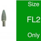 Dental Green Polishing Mounted Stones - Flame FG - FL-2 Green 1 dozen