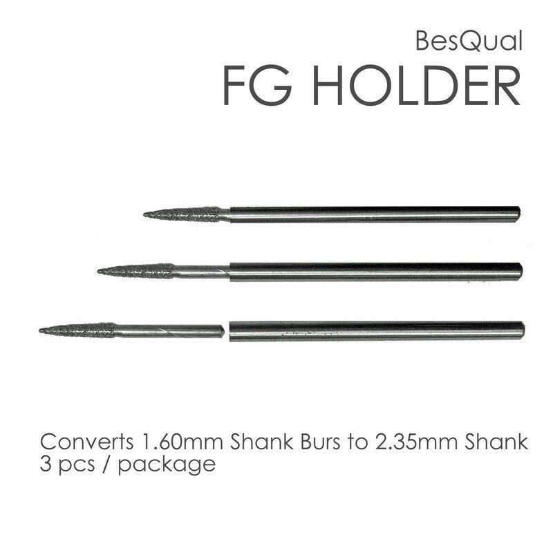 FG Holder / Converter Converts FG Shank (1.60mm) to HP Shank (2.35mm) 3pcs/Box