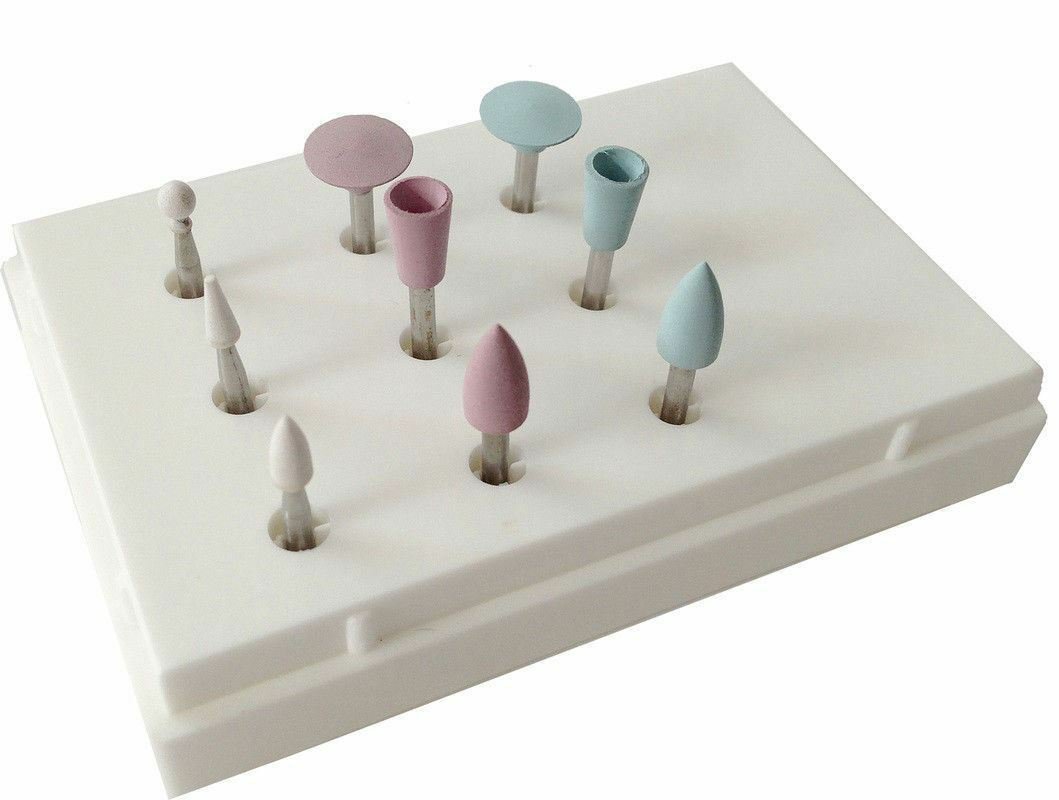 RA Kit RA Shank 2.35 mm Latch-Type Ceramic GRINDERS & Silicon POLISHER 9pcs/Box