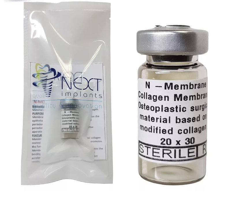 Dental Implant Sterile surgical collagen membrane N-Membrane Next Israel 20x30