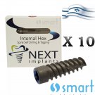 lot x 10 Dental Titanium Spiral Implant Internal Hex self drilling  tapping NEXT