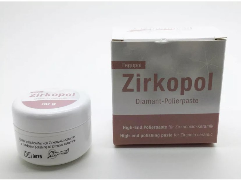 Dental Zirkopol Polishing Paste Feguramed Diamond Handpiece Polishing 30gr