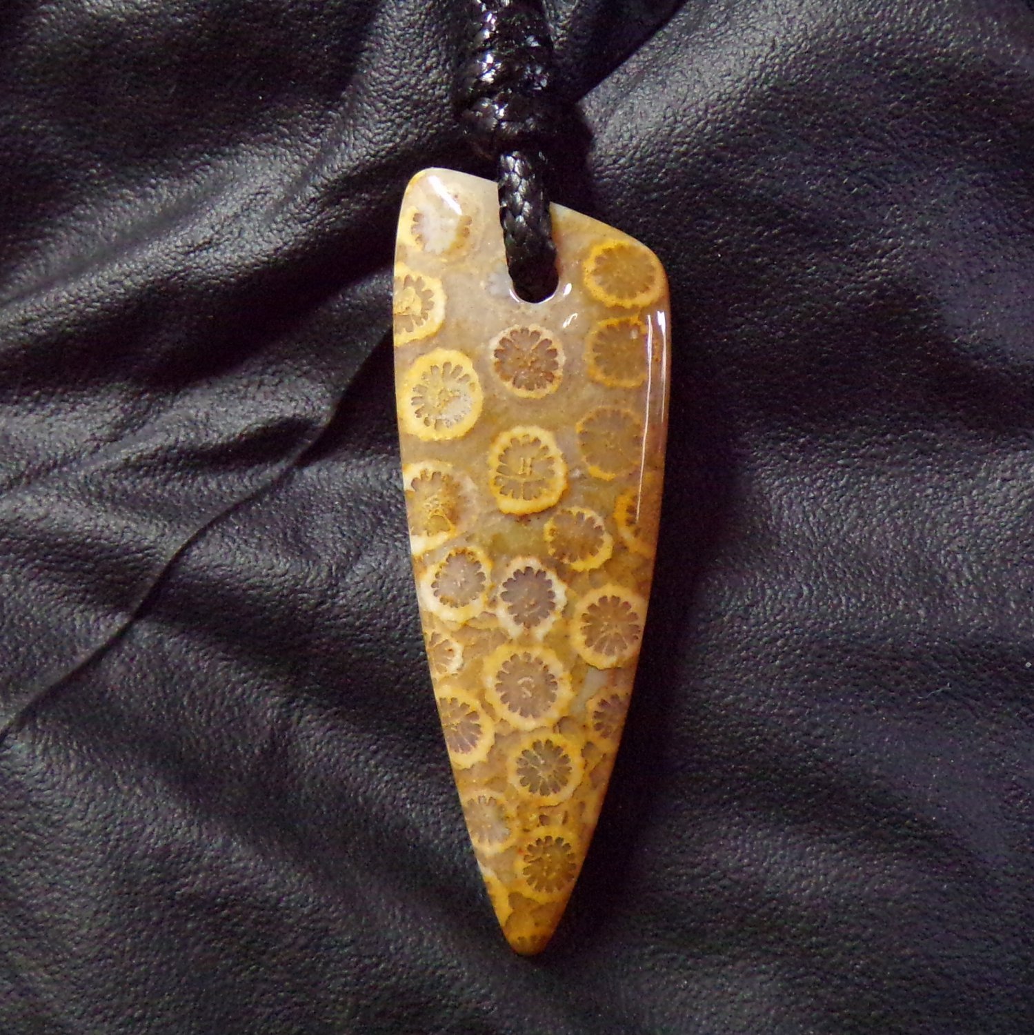 fossil coral pendant