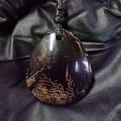 petrified wood pendant