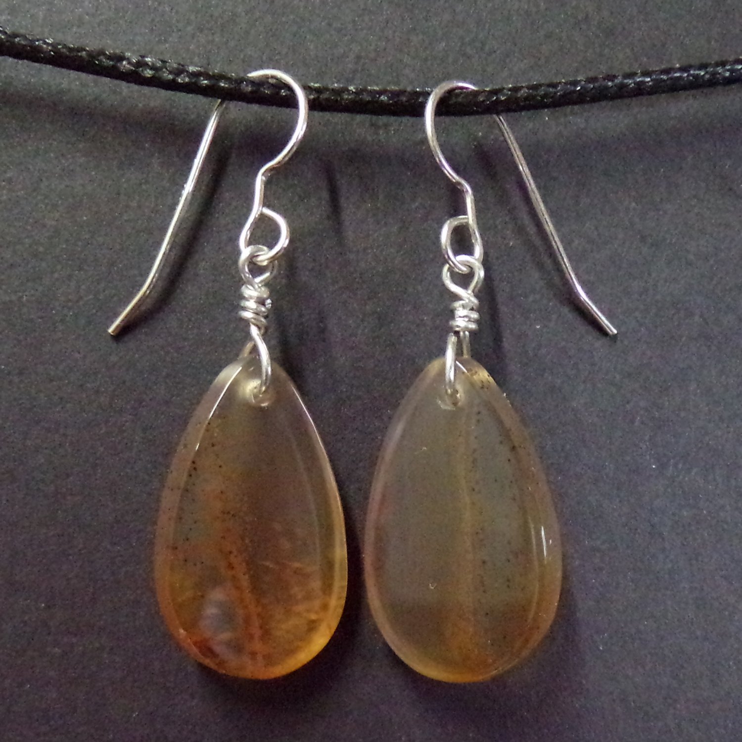 brazilian agate earrings