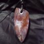 plume agate pendant