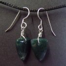 green moss agate earrings