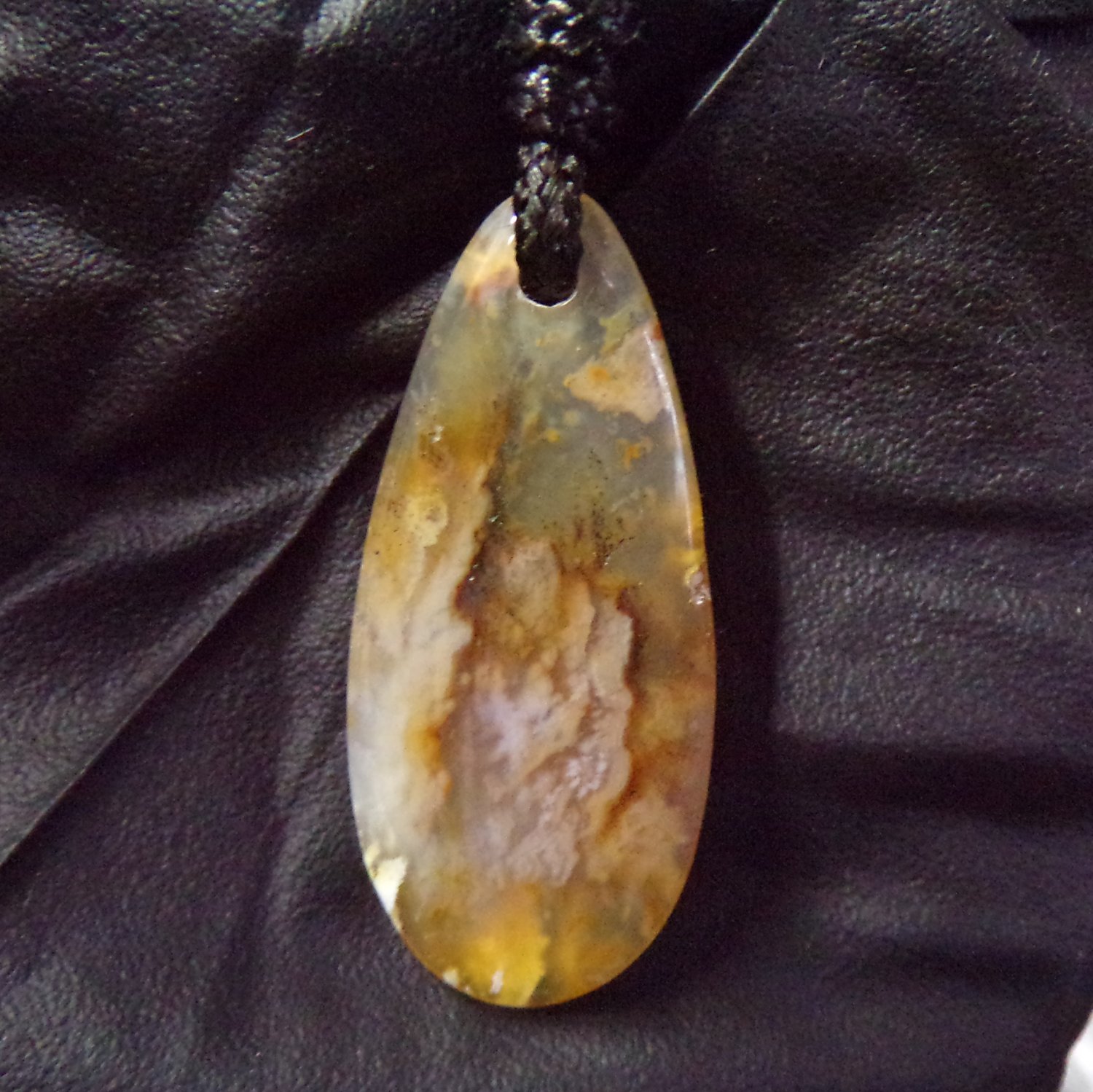 graveyard plume agate pendant