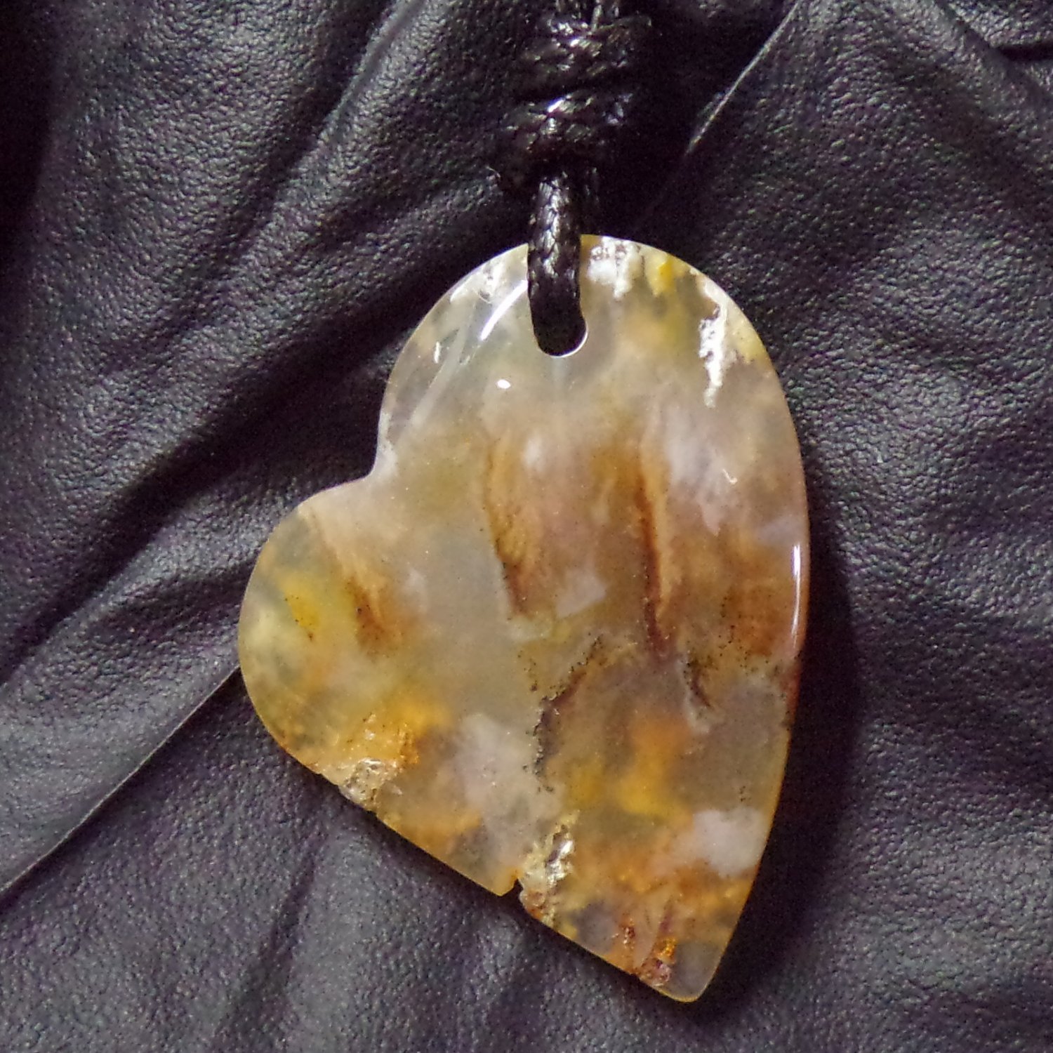 graveyard plume agate pendant
