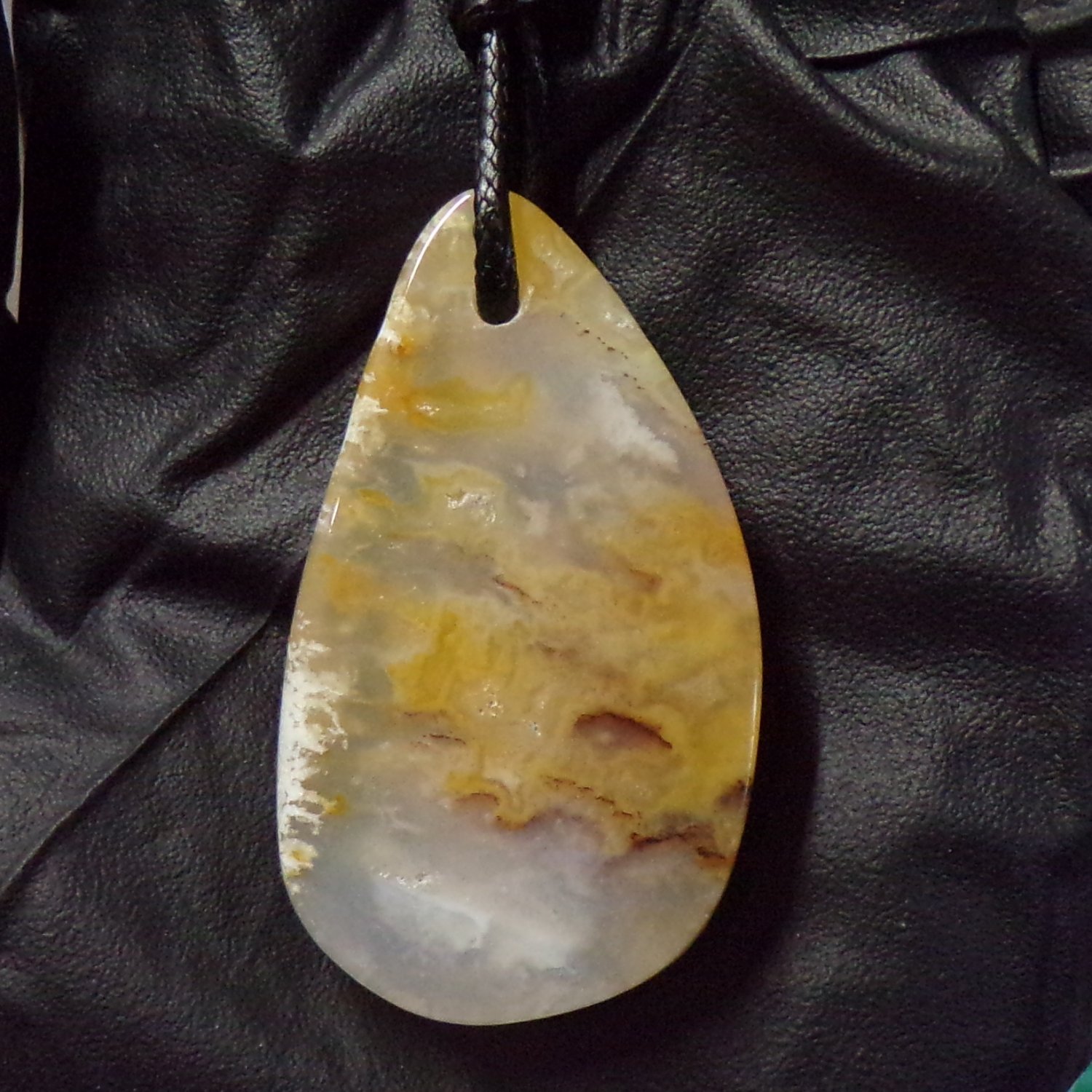 graveyard plume agate pendant