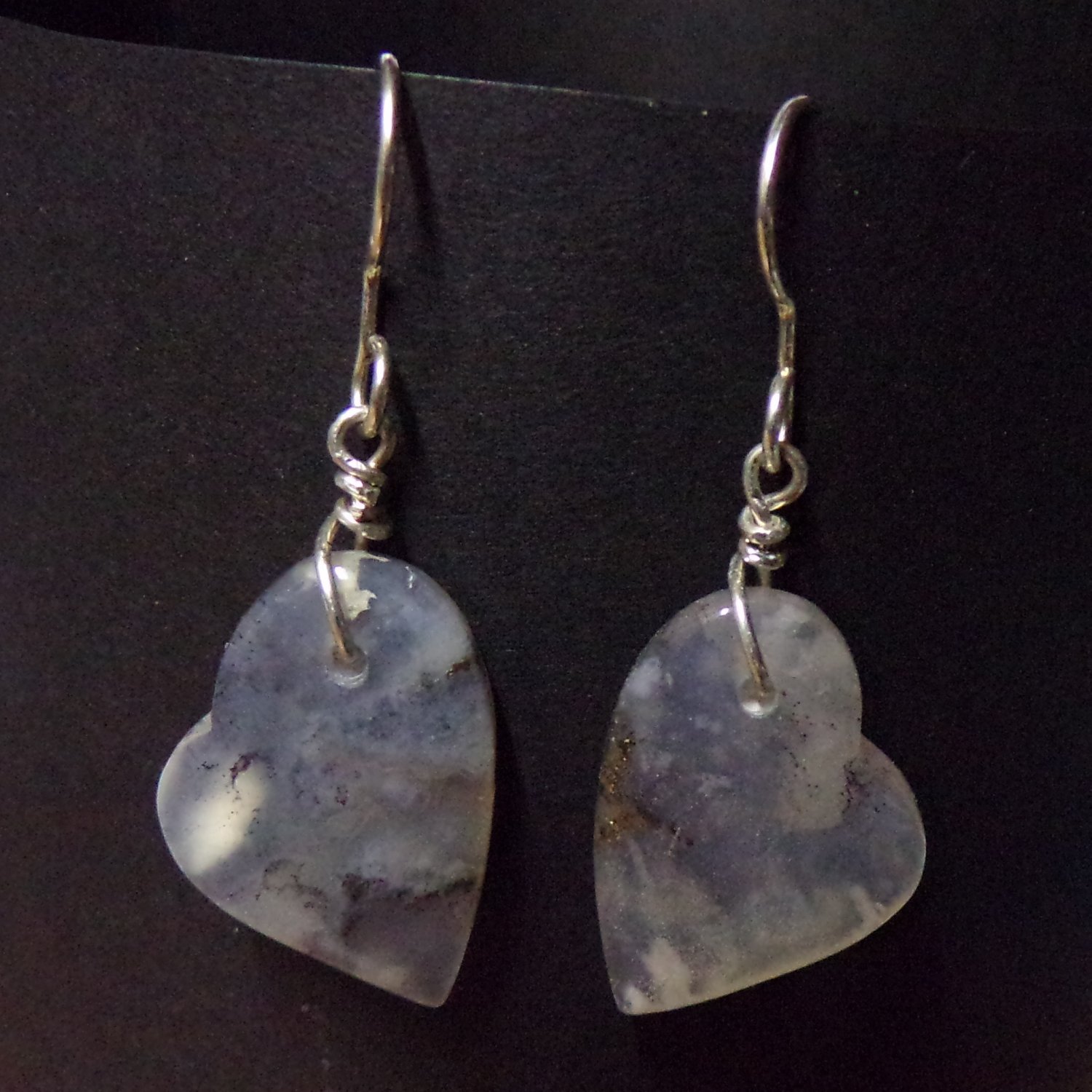 plume agate earrings