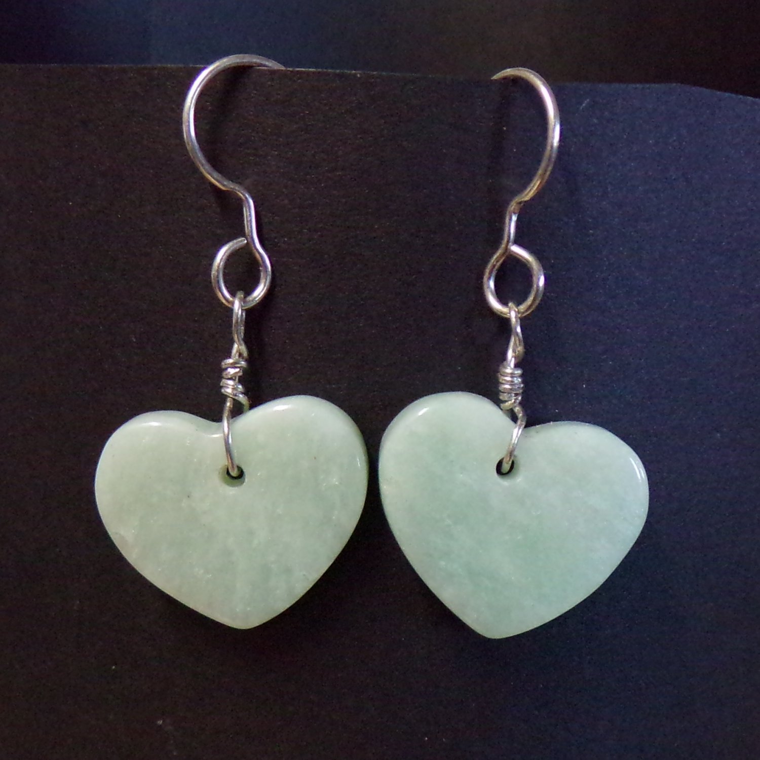 light green aventurine earrings