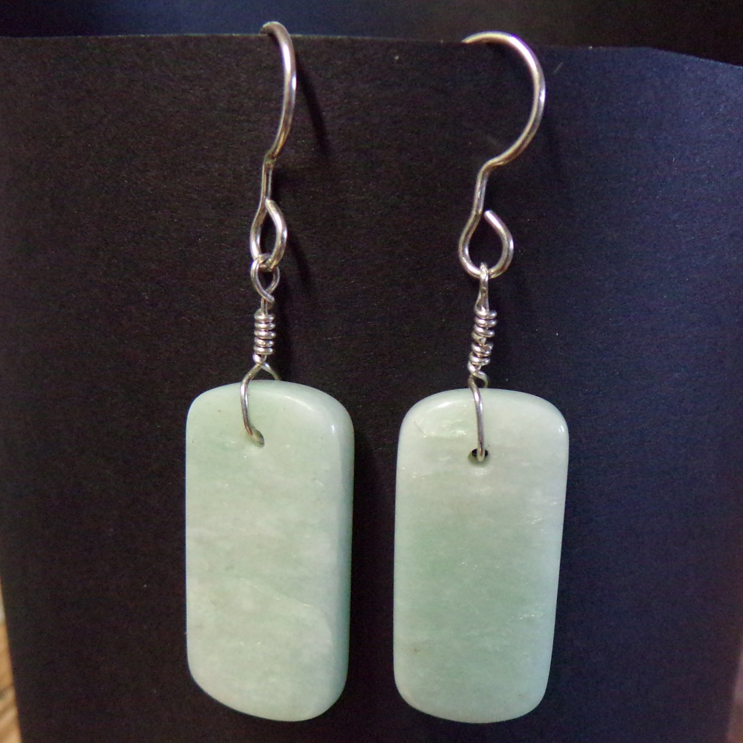 light green aventurine earrings
