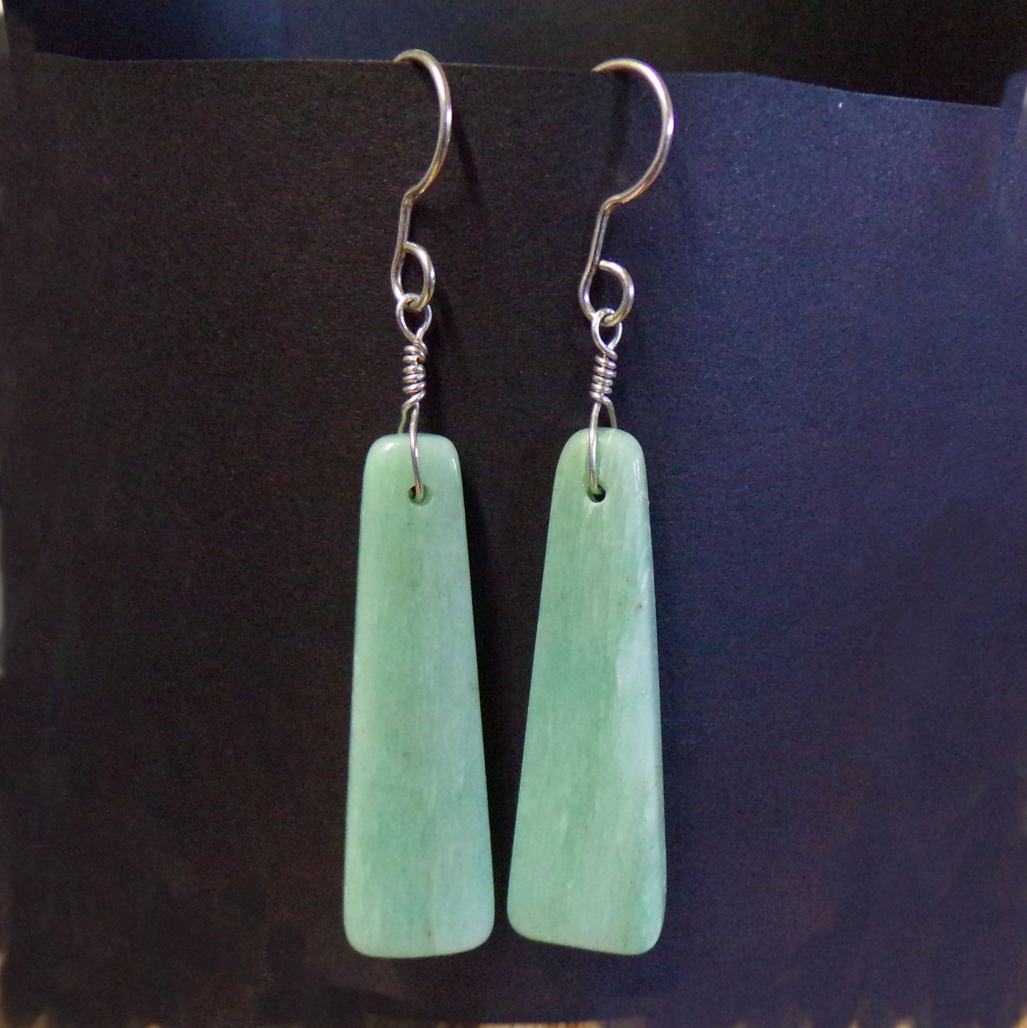 light green aventurine earrings