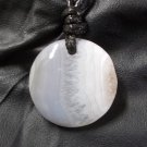 gray banded agate pendant