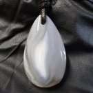 gray banded agate pendant