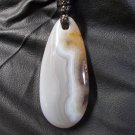 gray banded agate pendant