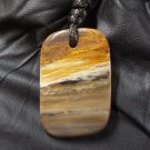 petrified wood pendant