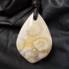 fossil coral pendant