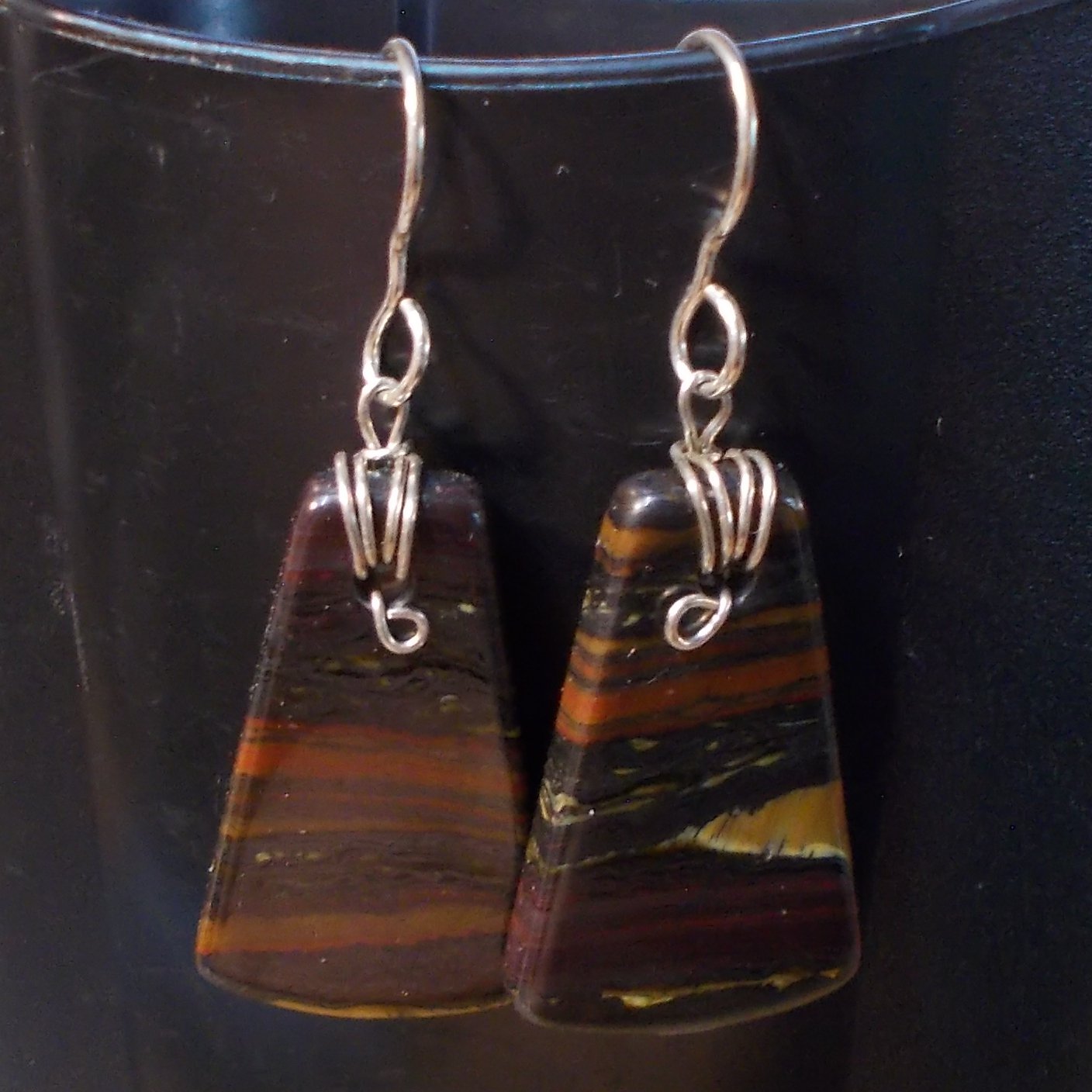 tiger iron earrings