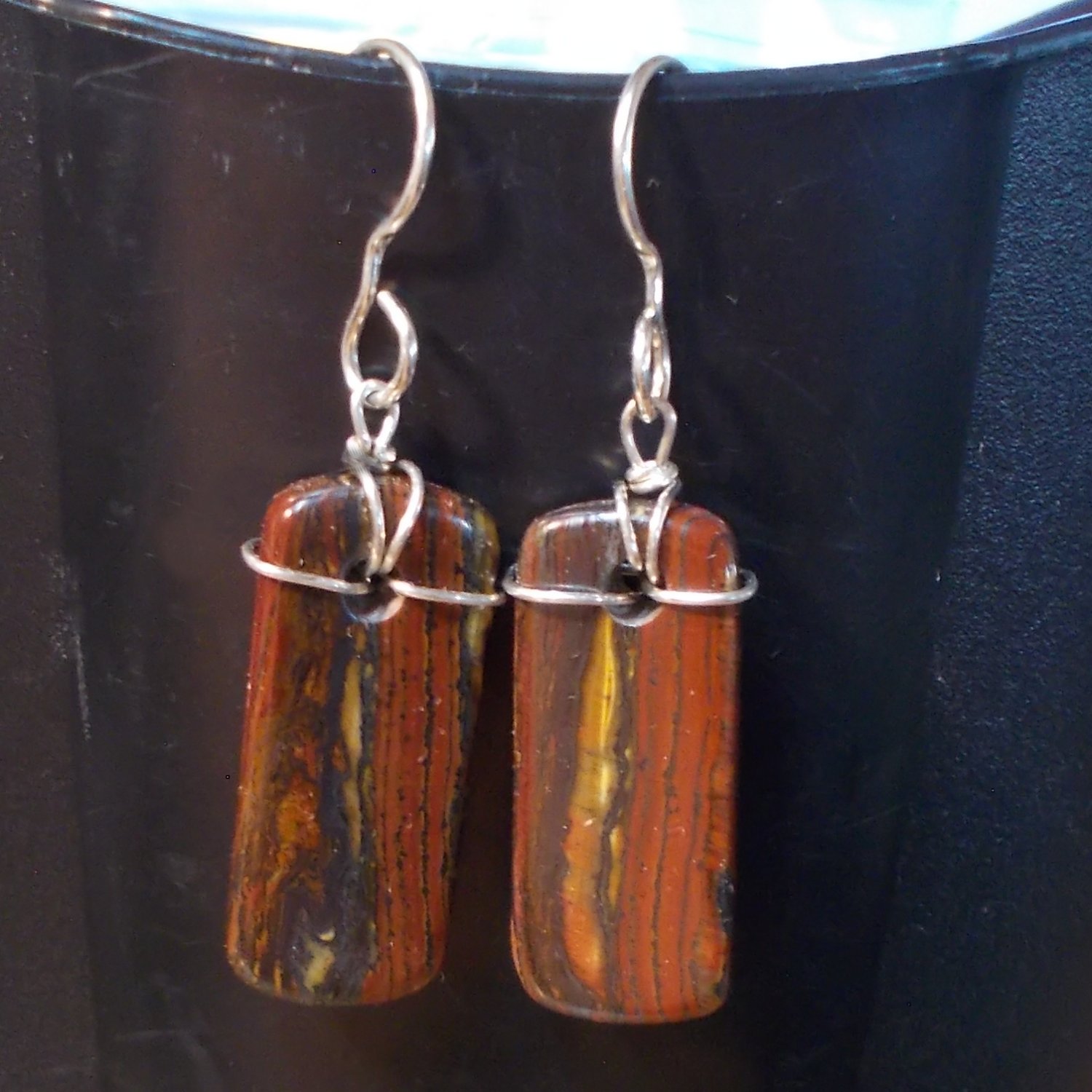 tiger iron earrings