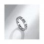 Star Moon Smile Patternring Matching Sterling Silver Promise Ring Trendy
