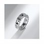 Star Moon Smile Patternring Matching Sterling Silver Promise Ring Trendy