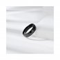 Simple black diamond ceramic Matching Sterling Silver Promise couple Ring Trendy