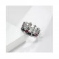 Fancy Diamond Crownring Matching Sterling Silver Promise Ring Trendy Best Friend