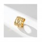 Three dimensional knitting three color gradient stylering Sterling Silver Ring
