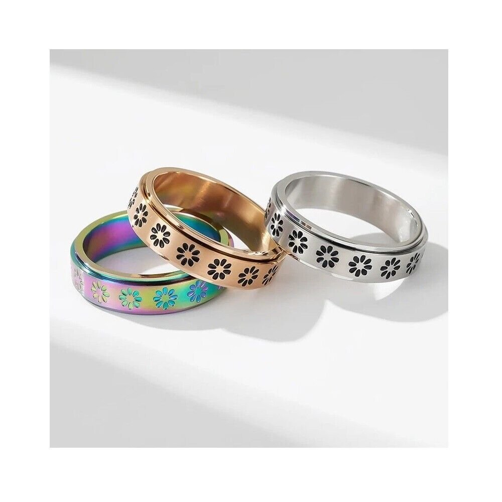 Celtic Vines Frostedring Rotatable Decompression Matching Sterling Silver Ring