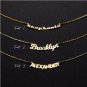 925 Sterling Silver CURVED NAME NECKLACE,Script Name Necklace,Mothers Day Jewels