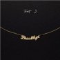 925 Sterling Silver CURVED NAME NECKLACE,Script Name Necklace,Mothers Day Jewels