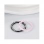 Ceramic Diamond Ladies' Elegant pink fashionable women's Sterling silver Ring