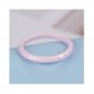 Ceramic Diamond Ladies' Elegant pink fashionable women's Sterling silver Ring