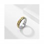 Moon Star Couple Ring Rotatable ring Decompression Matching Sterling Silver Gift