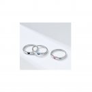 Simple lovewomen's Marriage proposal hand jewelry Matching Sterling Silver ring