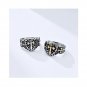 Retro Crusader Shield Crossring Matching Sterling Silver Promise Ring Trendy