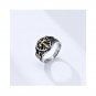 Retro Crusader Shield Crossring Matching Sterling Silver Promise Ring Trendy