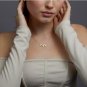 925 Sterling Silver Initial Necklace, 3D Initial Necklace CZ Diamond Necklace