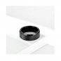 Simple black sand finish tungsten Decompression Matching Sterling Silver Ring