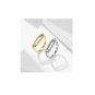 Hollowed out Magazine stylering Matching Sterling Silver Promise Ring Trendy